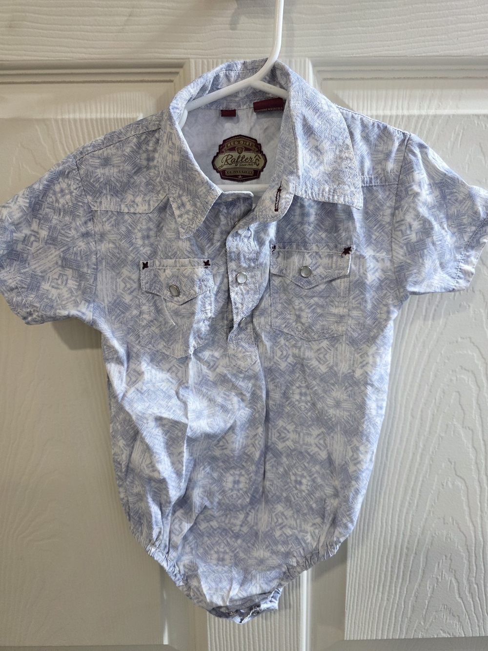 Rafter C Pearl Snap Onesie